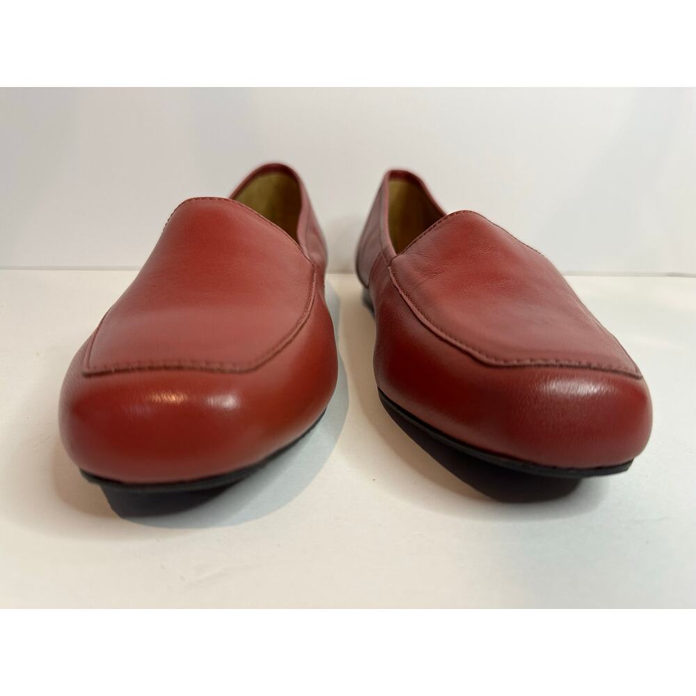 Array Freedom Square Toe Leather Loafers Women’s 9W Red Comfort Classic Shoes - Picture 4 of 10